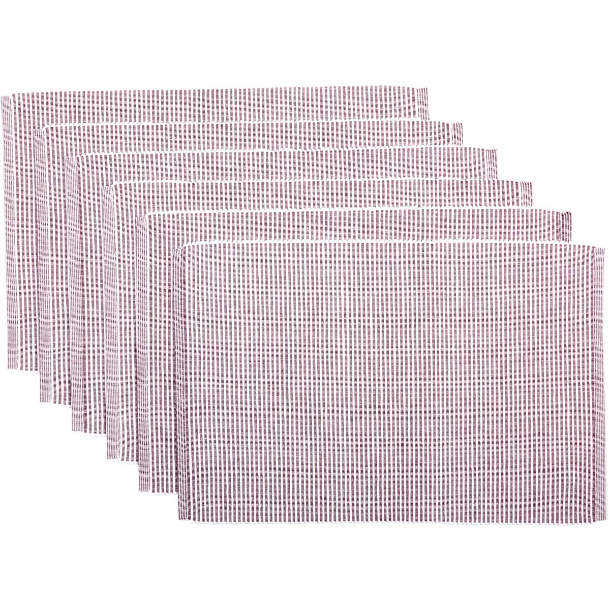 38555-Ashton-Burgundy-Ribbed-Placemat-Set-of-6-12x18-image-2