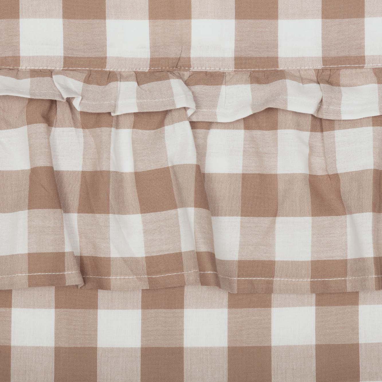 Annie Buffalo Check Farmhouse Ruffled Prairie Panel Window Curtain Set VHC Brands