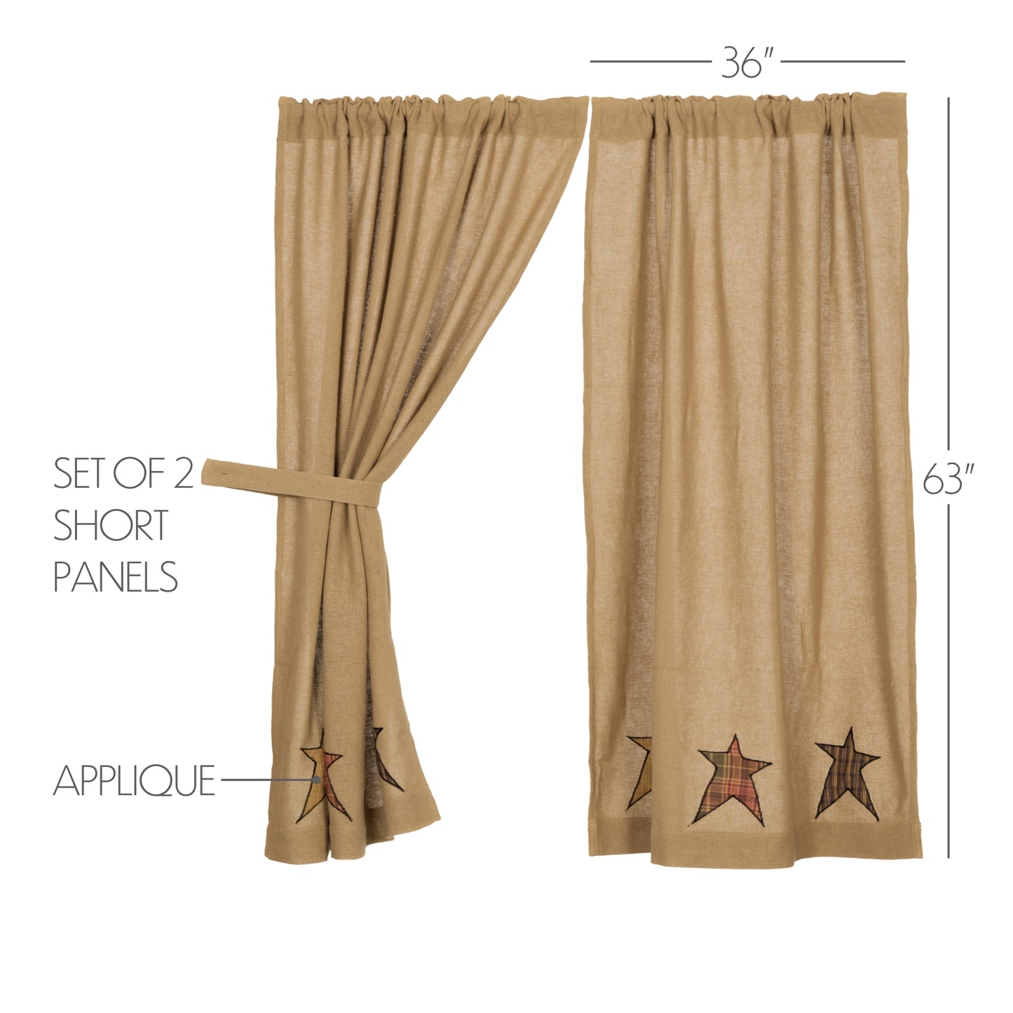 18000-Stratton-Burlap-Applique-Star-Short-Panel-Set-of-2-63x36-image-1