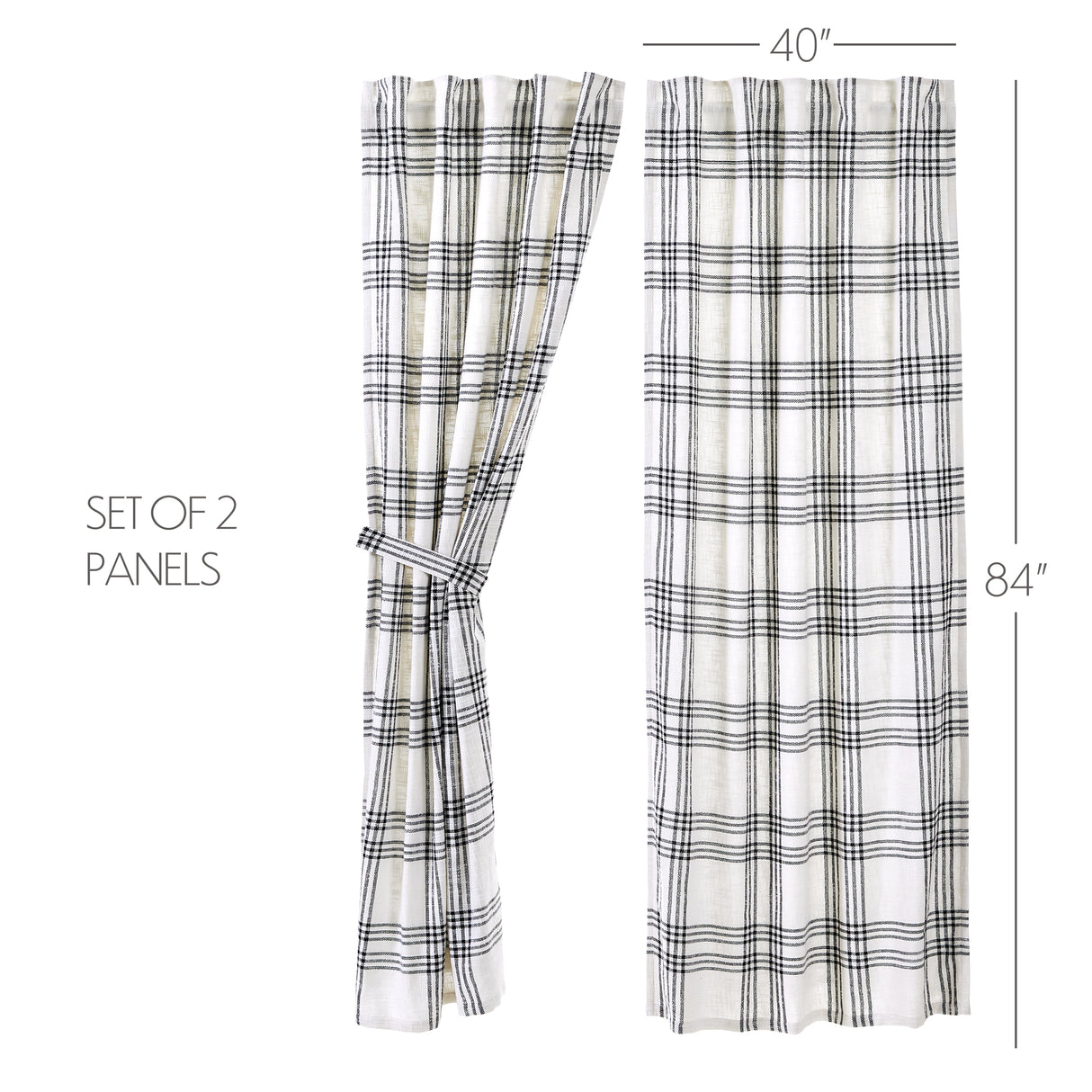 80299-Black-Plaid-Panel-Set-of-2-84x40-image-1