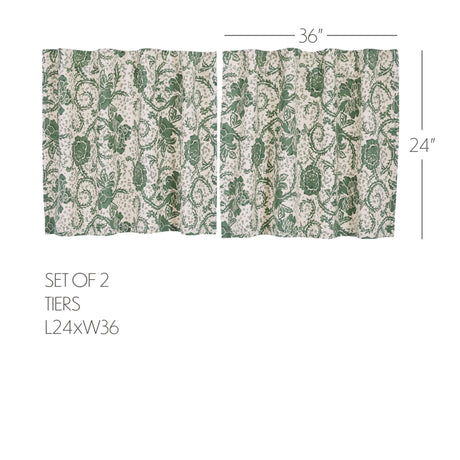 81231-Dorset-Green-Floral-Tier-Set-of-2-L24xW36-image-1