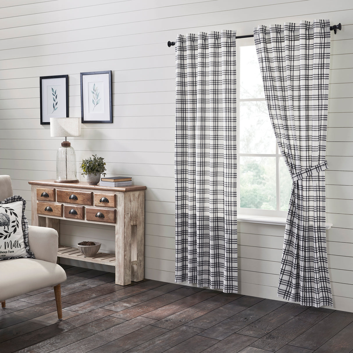 80467-Sawyer-Mill-Black-Plaid-Panel-Set-of-2-84x40-image-5