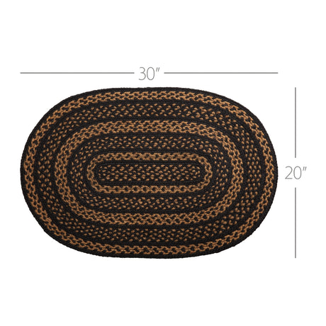 69428-Black-Tan-Jute-Rug-Oval-w-Pad-20x30-image-3