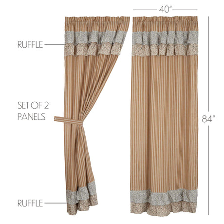 70147-Kaila-Ticking-Gold-Ruffled-Panel-Set-of-2-84x40-image-3