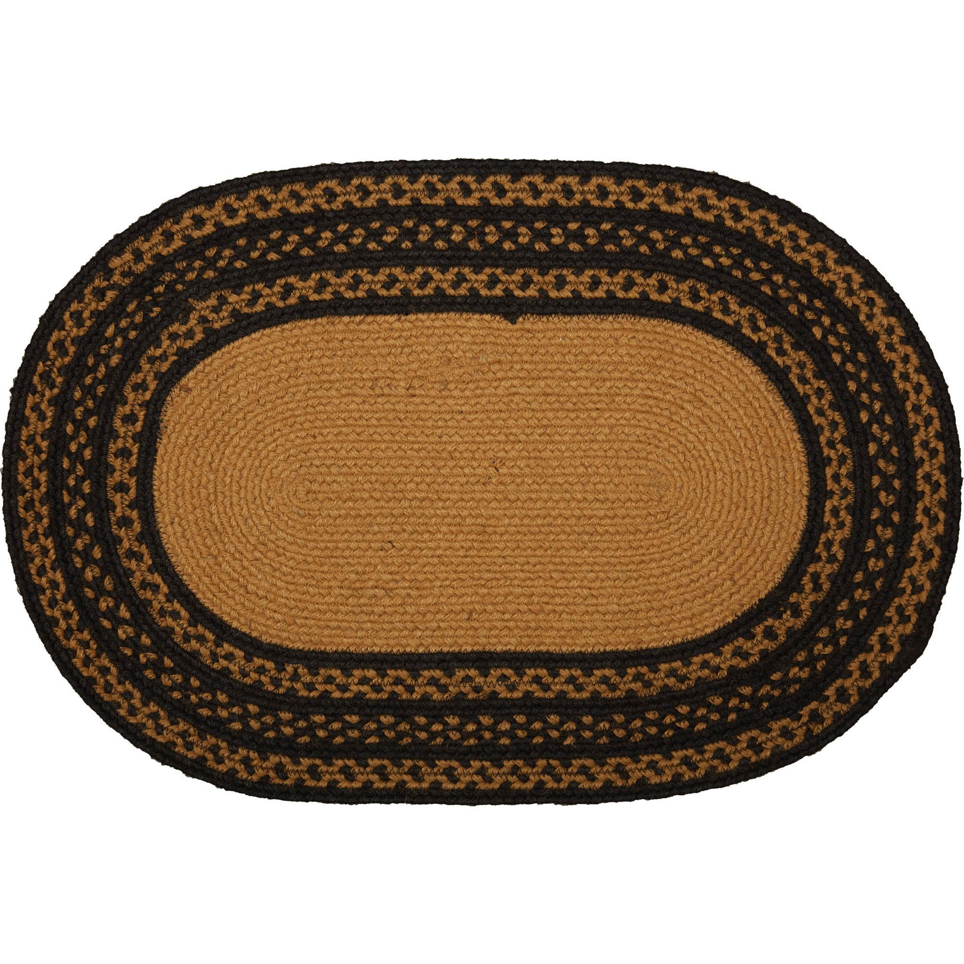 Accent Rug Colonial Star Jute Country 20x30 Oval No Slip Floor Decor VHC  Brands