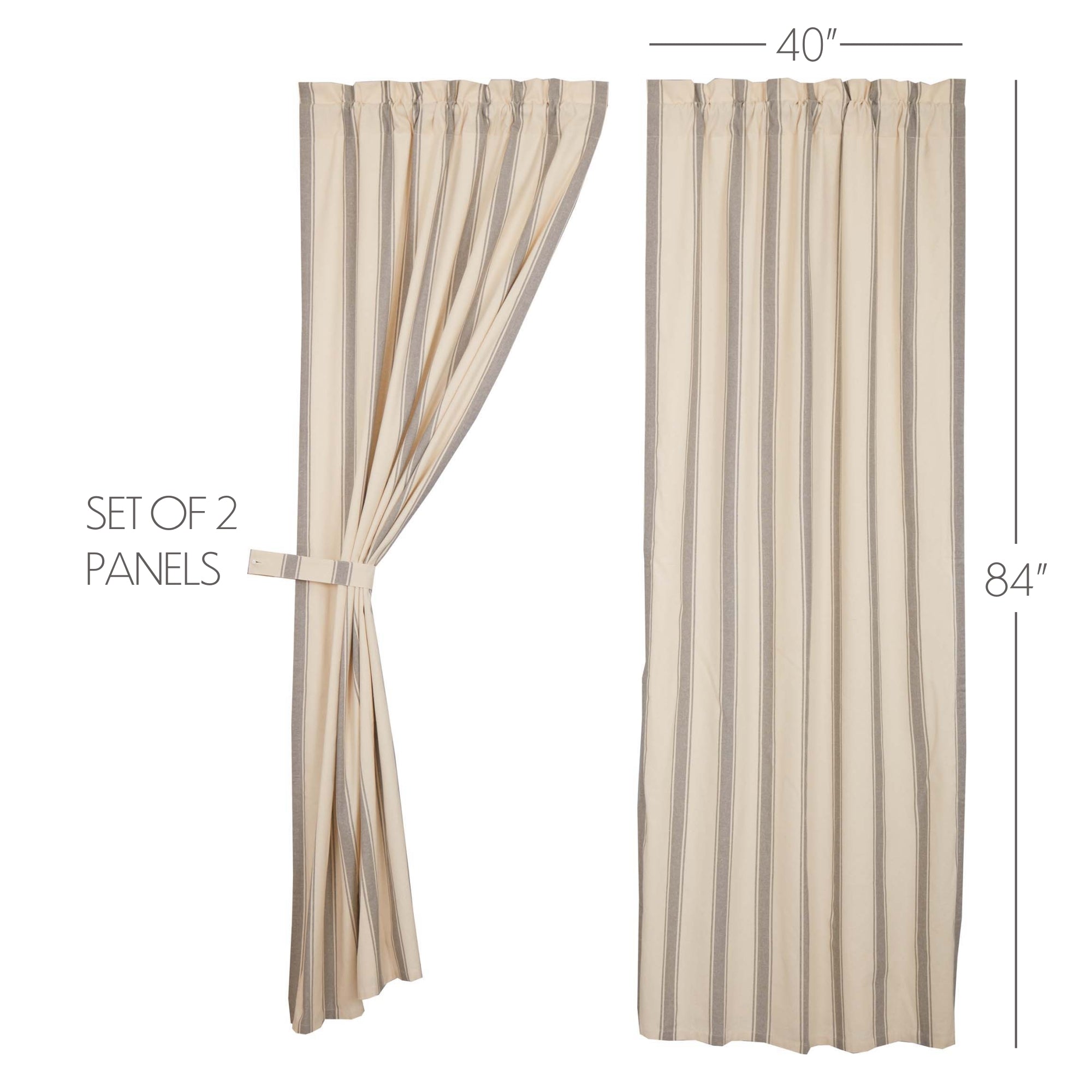 VHC Brands Grace Grain Sack Panel