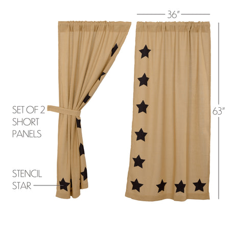 17479-Burlap-w-Black-Stencil-Stars-Short-Panel-Set-of-2-63x36-image-1