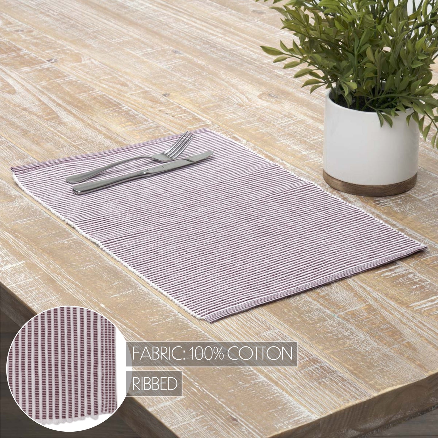 38555-Ashton-Burgundy-Ribbed-Placemat-Set-of-6-12x18-image