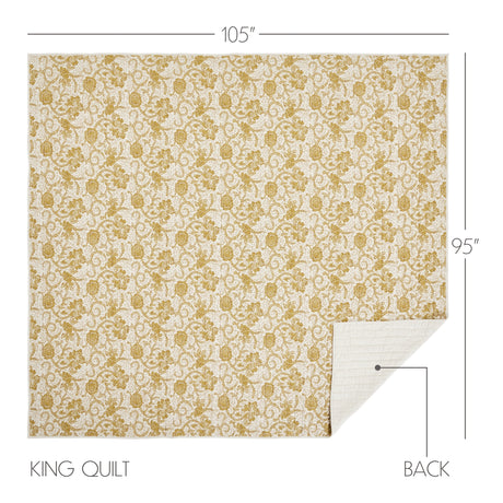 81186-Dorset-Gold-Floral-King-Quilt-105Wx95L-image-1