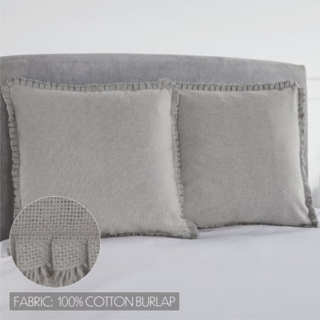 70052-Burlap-Dove-Grey-Fabric-Euro-Sham-w-Fringed-Ruffle-26x26-image-6