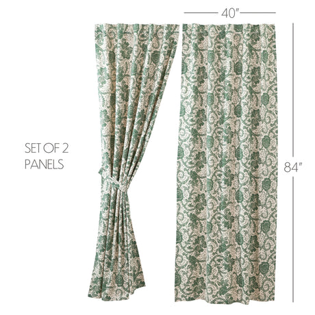 81224-Dorset-Green-Floral-Panel-Set-of-2-84x40-image-1