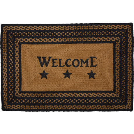 69480-Farmhouse-Jute-Rug-Rect-Stencil-Stars-Welcome-w-Pad-20x30-image-1