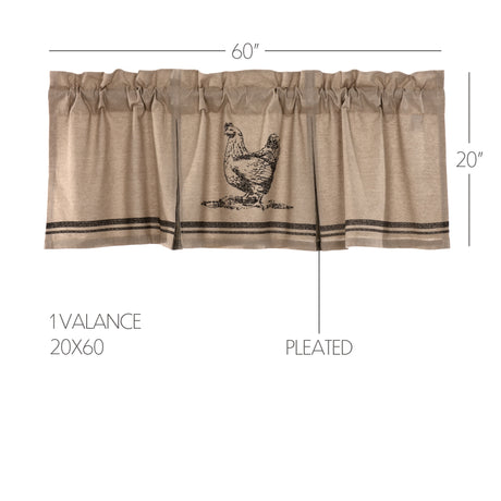 51931-Sawyer-Mill-Charcoal-Chicken-Valance-Pleated-20x60-image-1