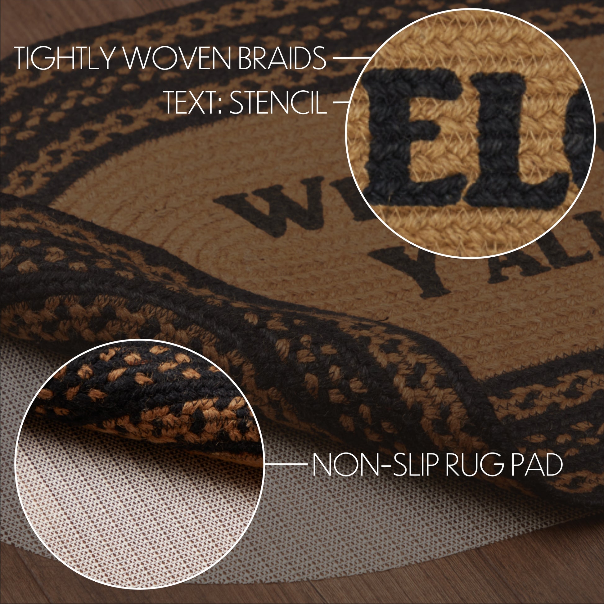 69787-Farmhouse-Jute-Rug-Oval-Stencil-Welcome-Y-all-w-Pad-20x30-image-7