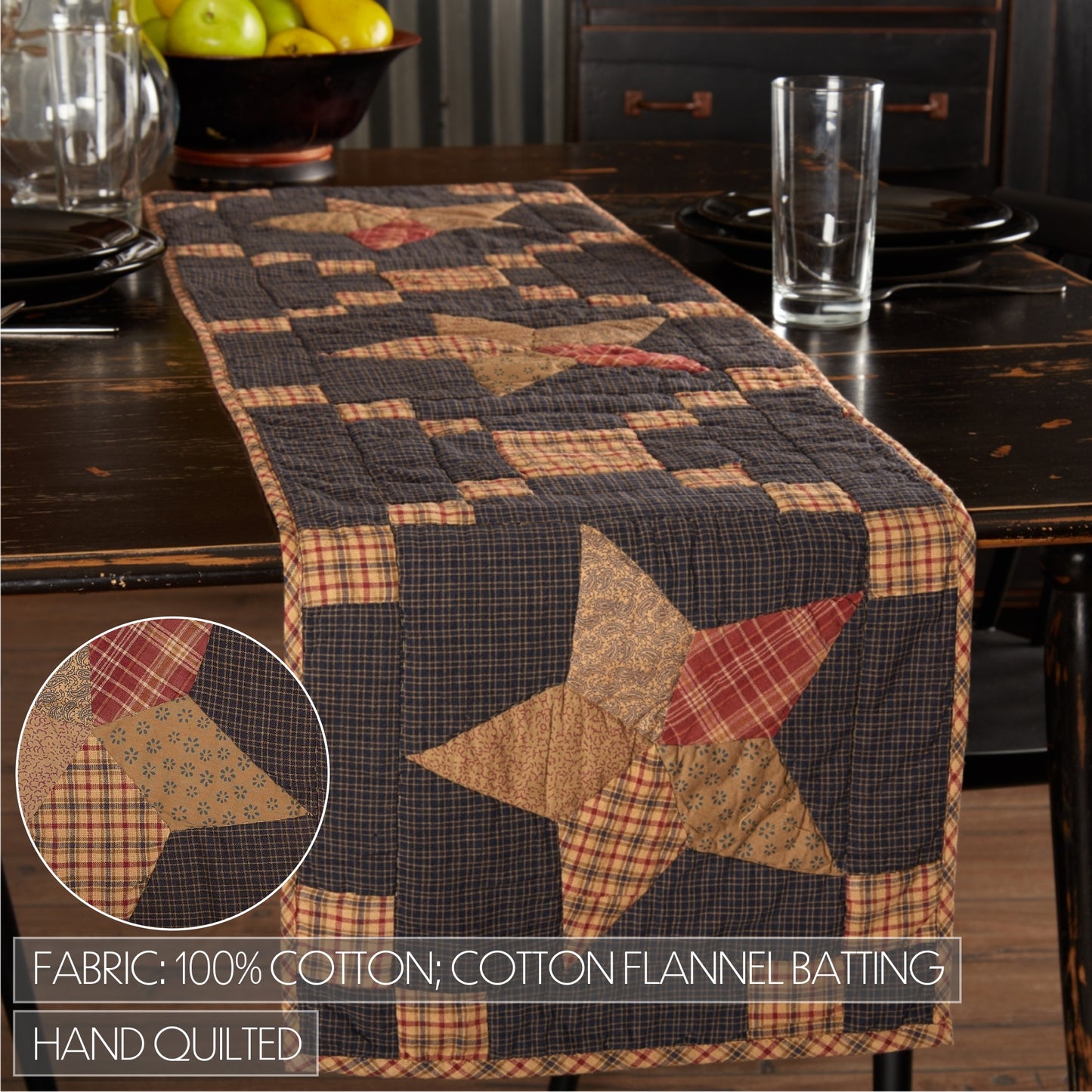 12273-Arlington-Runner-Quilted-Patchwork-Star-13x48-image-1