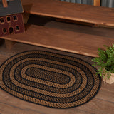 69430-Black-Tan-Jute-Rug-Oval-w-Pad-24x36-image-2