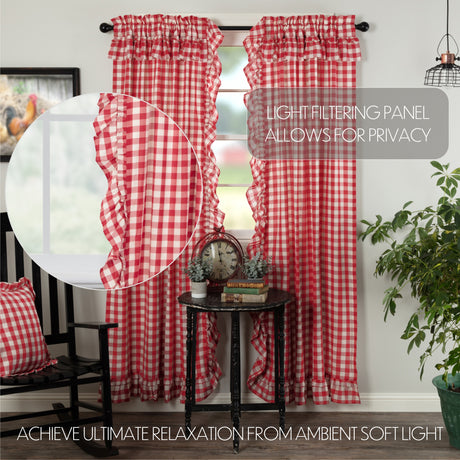 51117-Annie-Buffalo-Red-Check-Ruffled-Panel-Set-of-2-84x40-image-2