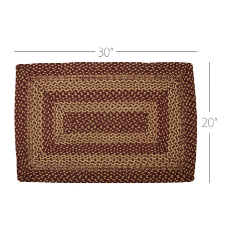 70592-Burgundy-Tan-Jute-Rug-Rect-w-Pad-20x30-image-3