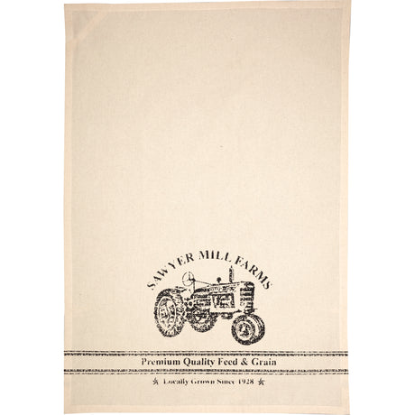 51309-Sawyer-Mill-Charcoal-Tractor-Muslin-Unbleached-Natural-Tea-Towel-19x28-image-1