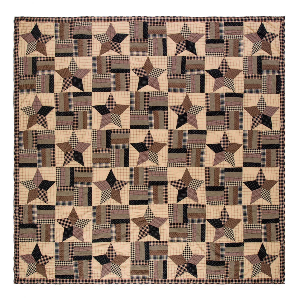 QB-409. outlets 16 Madder Brown Black Shirting Tan 1800's Antique Quilt Blocks 8