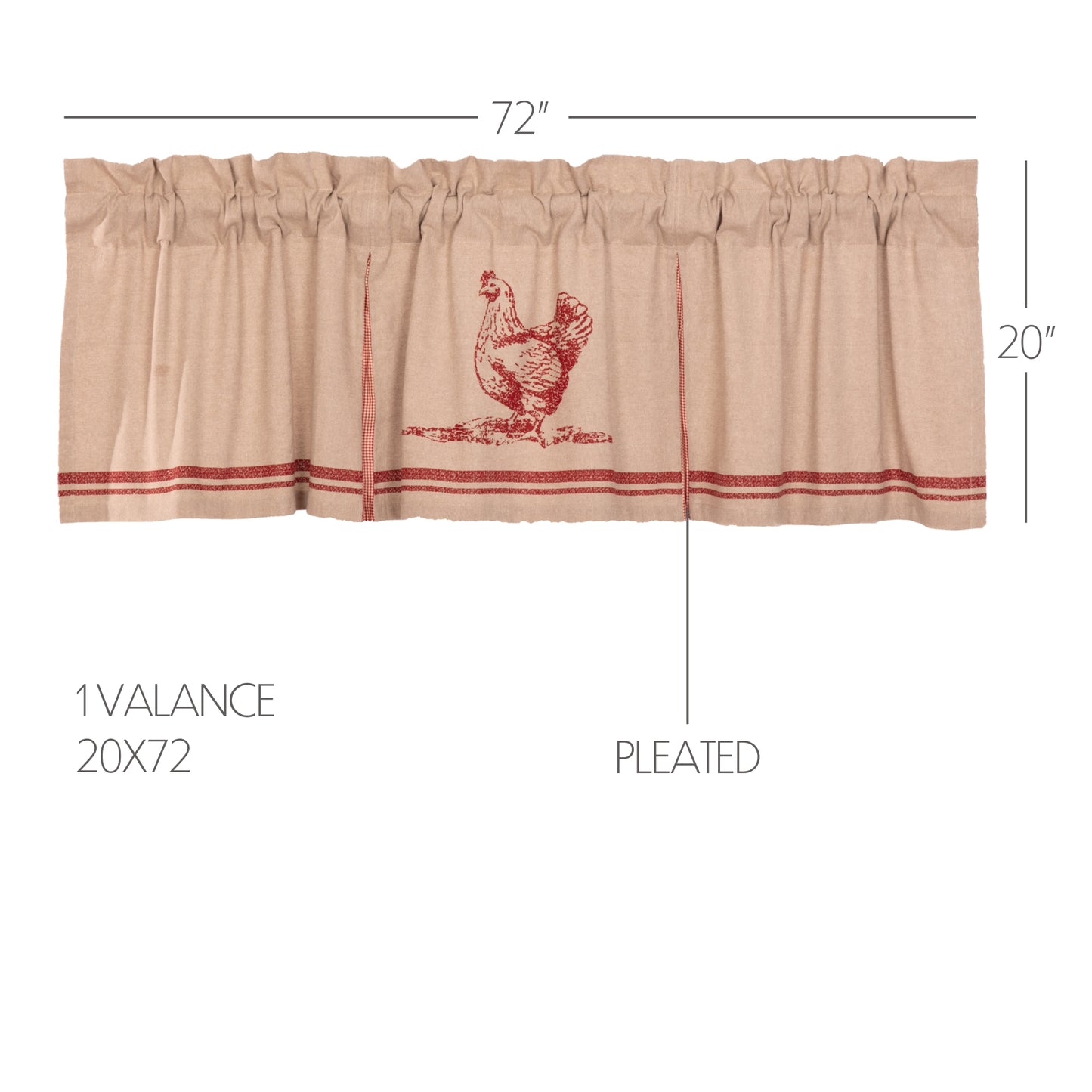 52207-Sawyer-Mill-Red-Chicken-Valance-Pleated-20x72-image-1