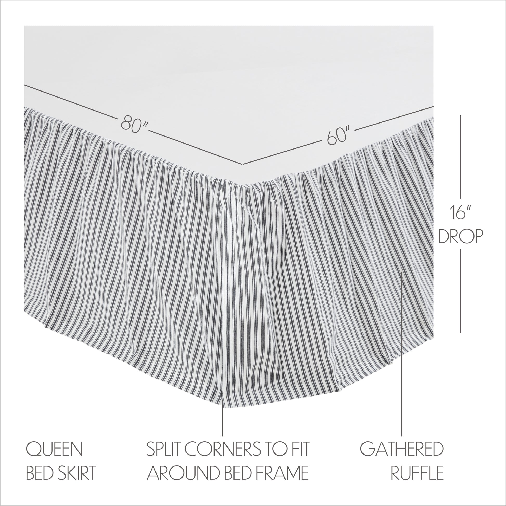 80454-Sawyer-Mill-Black-Ticking-Stripe-Queen-Bed-Skirt-60x80x16-image-3