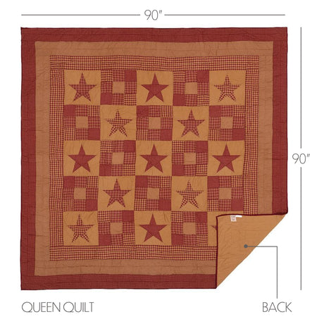 13611-Ninepatch-Star-Queen-Quilt-90Wx90L-image-1