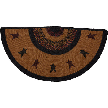 69444-Heritage-Farms-Star-Jute-Rug-Half-Circle-w-Pad-16.5x33-image-1