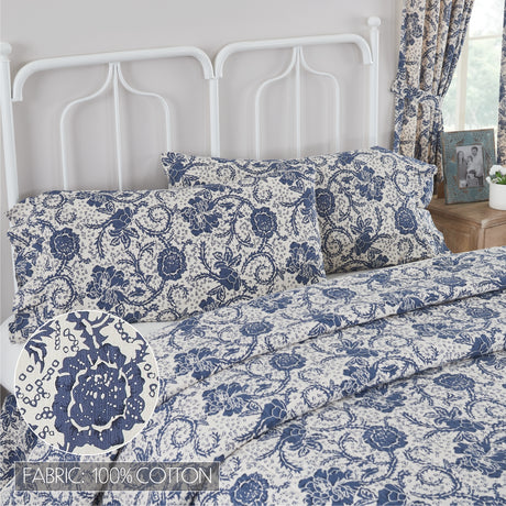 81245-Dorset-Navy-Floral-Ruffled-King-Pillow-Case-Set-of-2-21x36-4-image-2