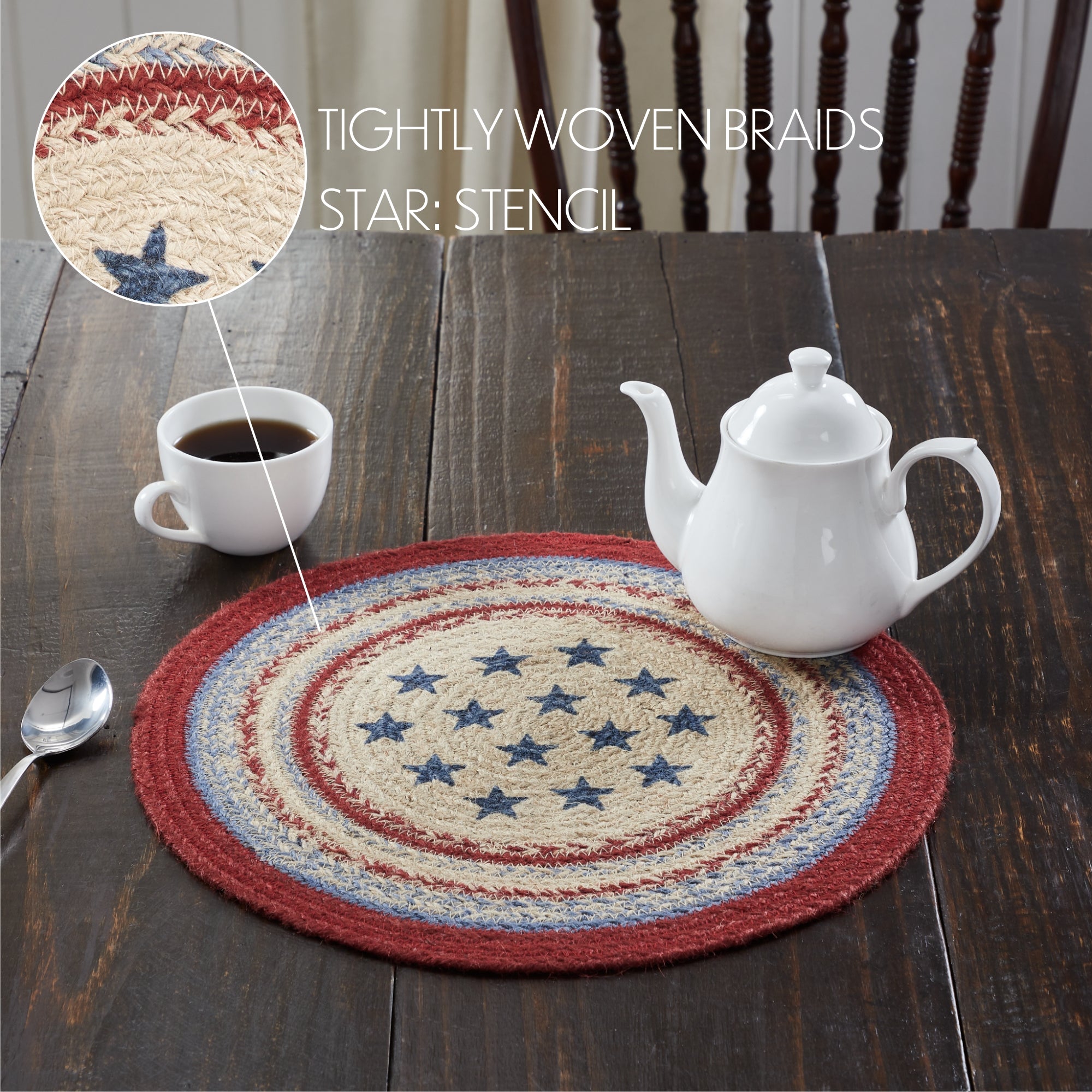 VHC Brands Celebration Jute Trivet - Thumbnail 4