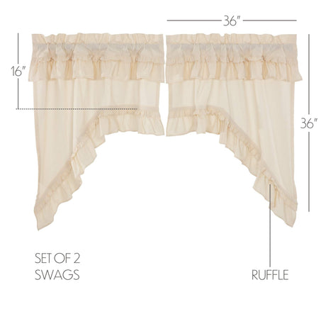 51378-Muslin-Ruffled-Unbleached-Natural-Swag-Set-of-2-36x36x16-image-1