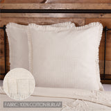 51192-Burlap-Antique-White-Fabric-Euro-Sham-w-Fringed-Ruffle-26x26-image-2