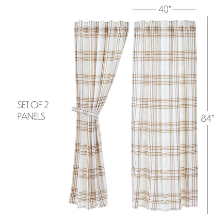 80541-Wheat-Plaid-Panel-Set-of-2-84x40-image-1