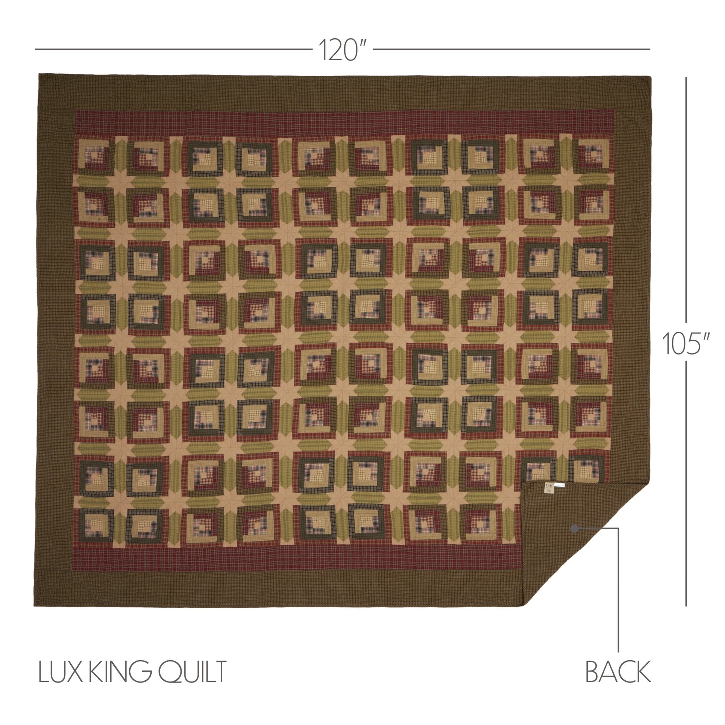 10740-Tea-Cabin-Luxury-King-Quilt-120Wx105L-image-1