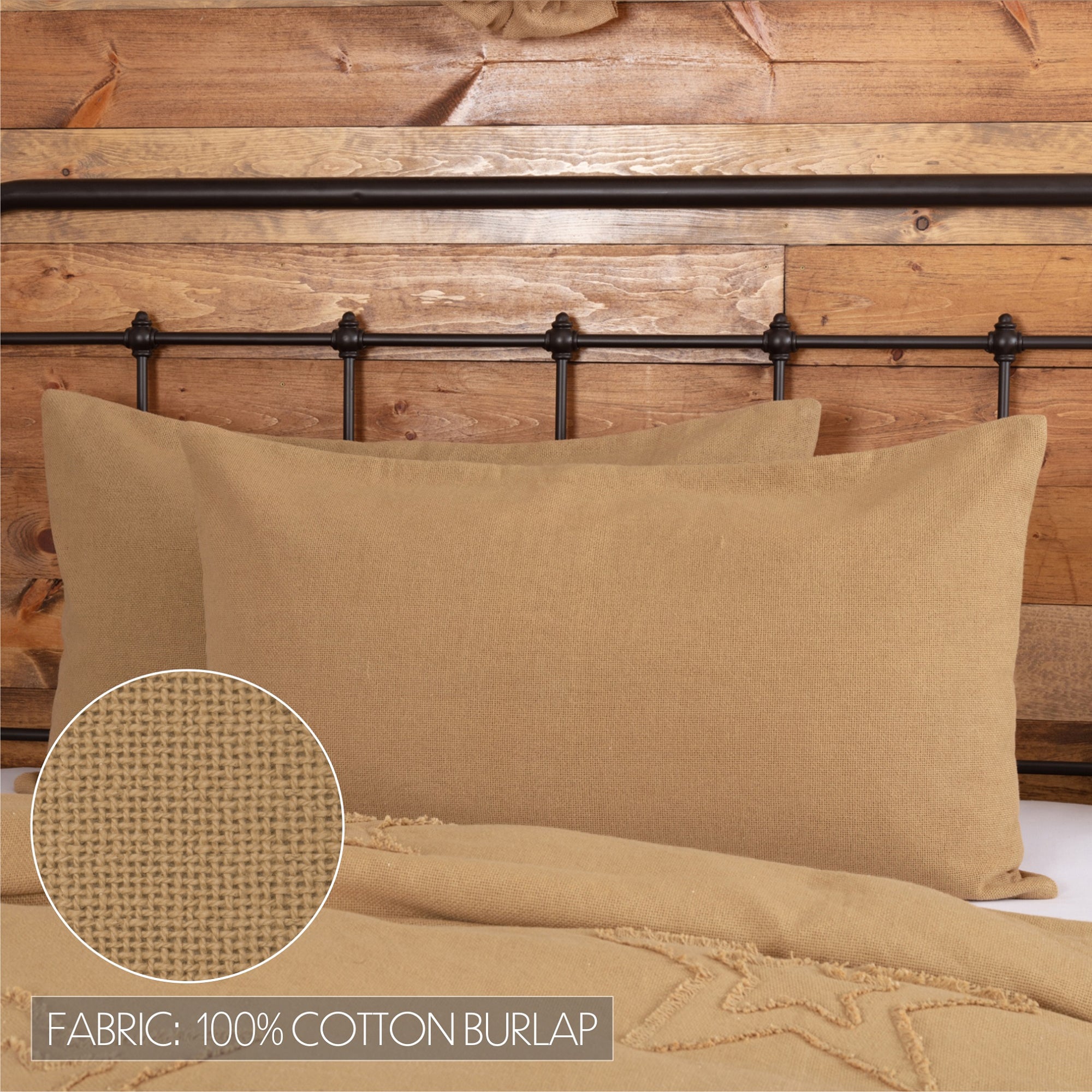 Burlap euro shams sale