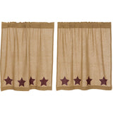 25919-Burlap-w-Burgundy-Stencil-Stars-Tier-Set-of-2-L36xW36-image-2