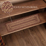 28142-Burgundy-Tan-Jute-Stair-Tread-Rect-Latex-8.5x27-image-2