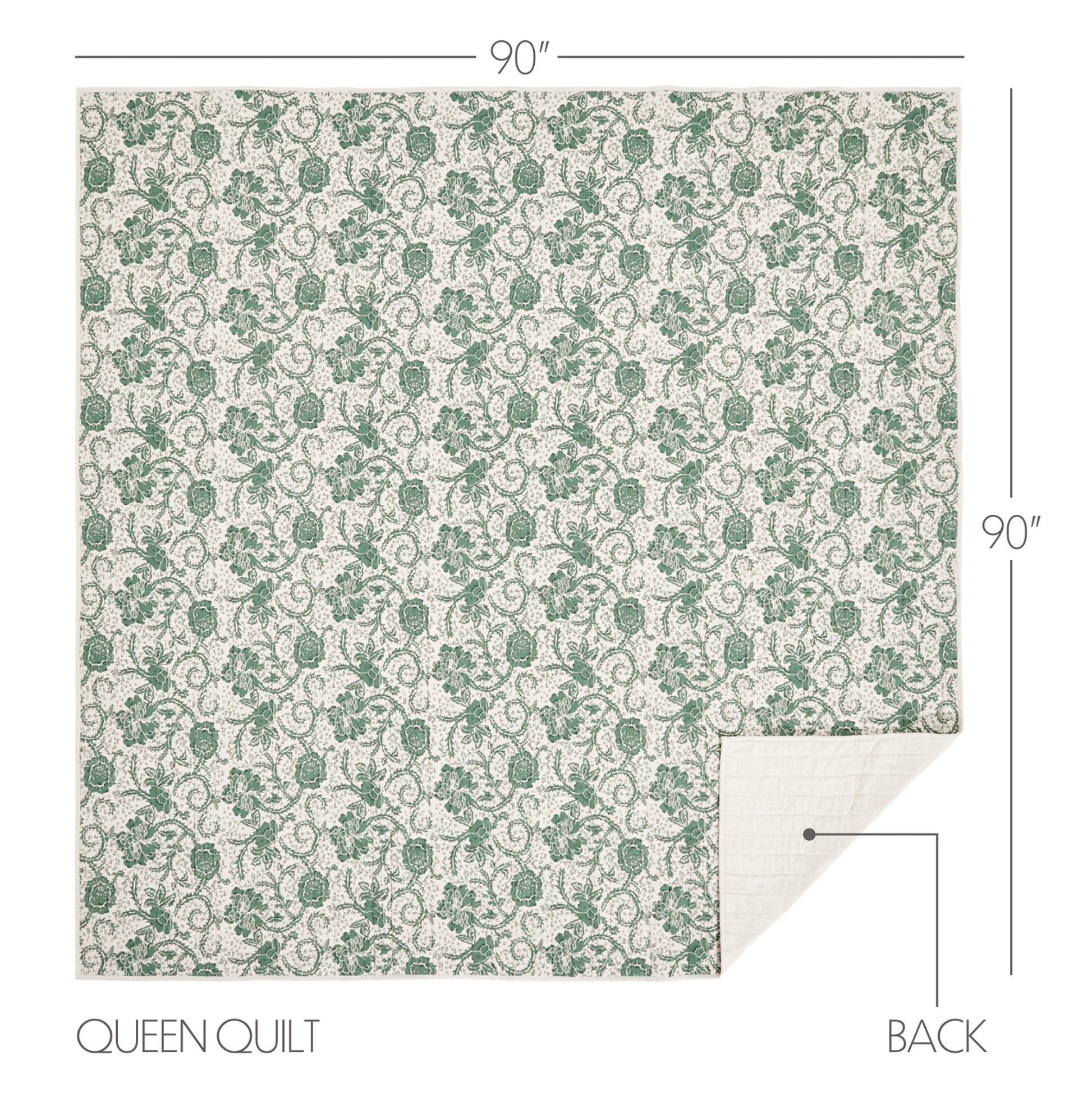 81212-Dorset-Green-Floral-Queen-Quilt-90Wx90L-image-1