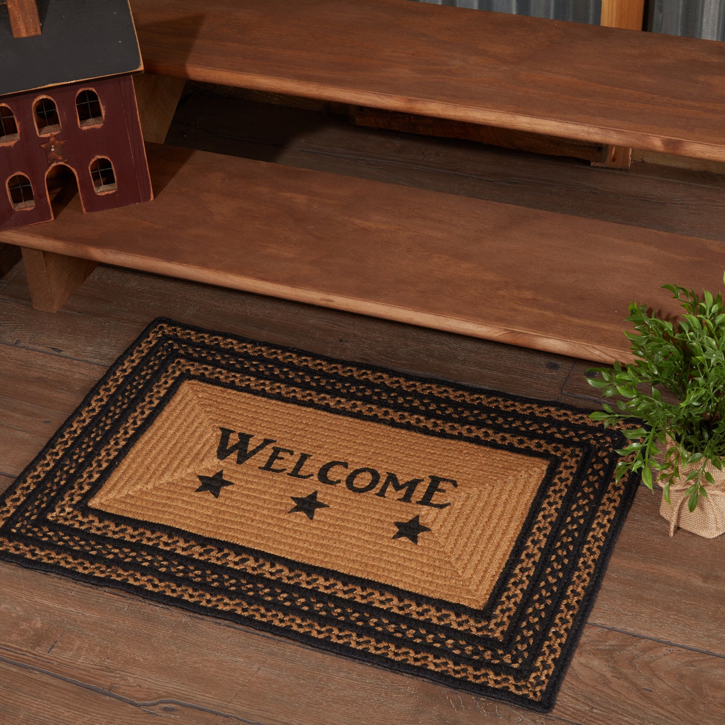 69480-Farmhouse-Jute-Rug-Rect-Stencil-Stars-Welcome-w-Pad-20x30-image-3