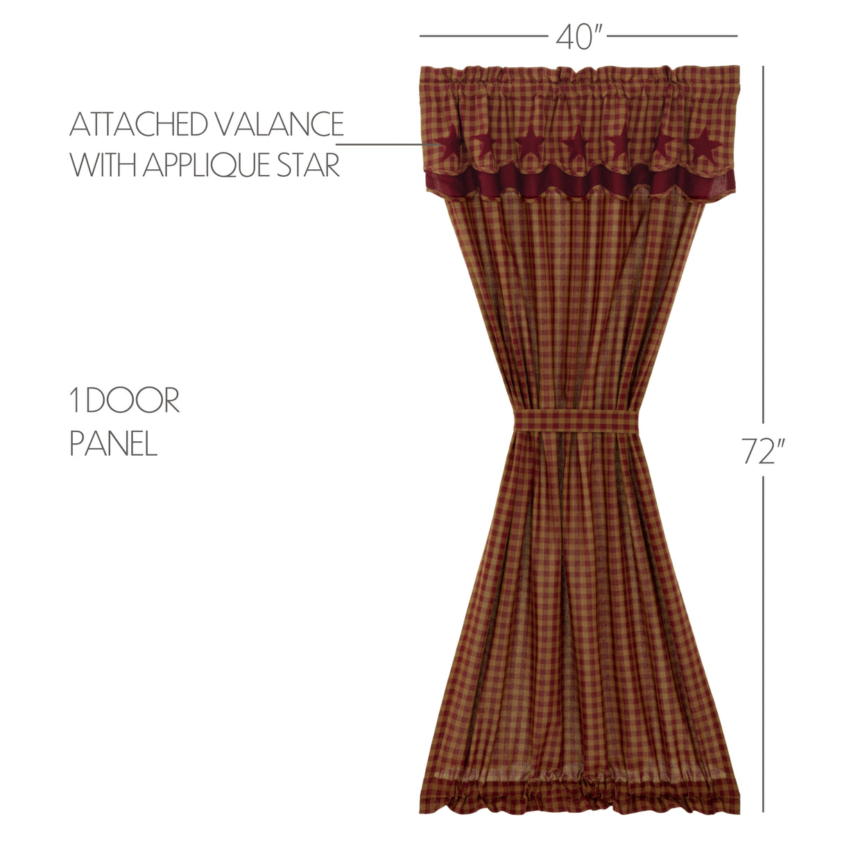 51153-Burgundy-Star-Door-Panel-with-Attached-Scalloped-Layered-Valance-72x40-image-1