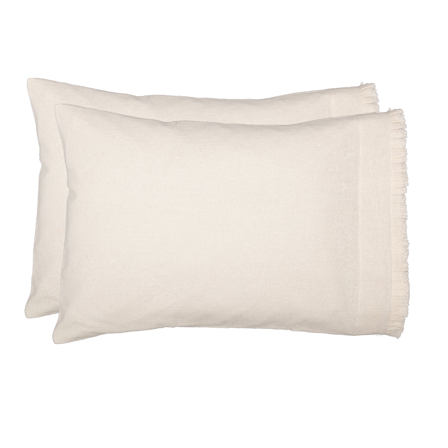 51818-Burlap-Antique-White-Standard-Pillow-Case-w-Fringed-Ruffle-Set-of-2-21x30-image-4