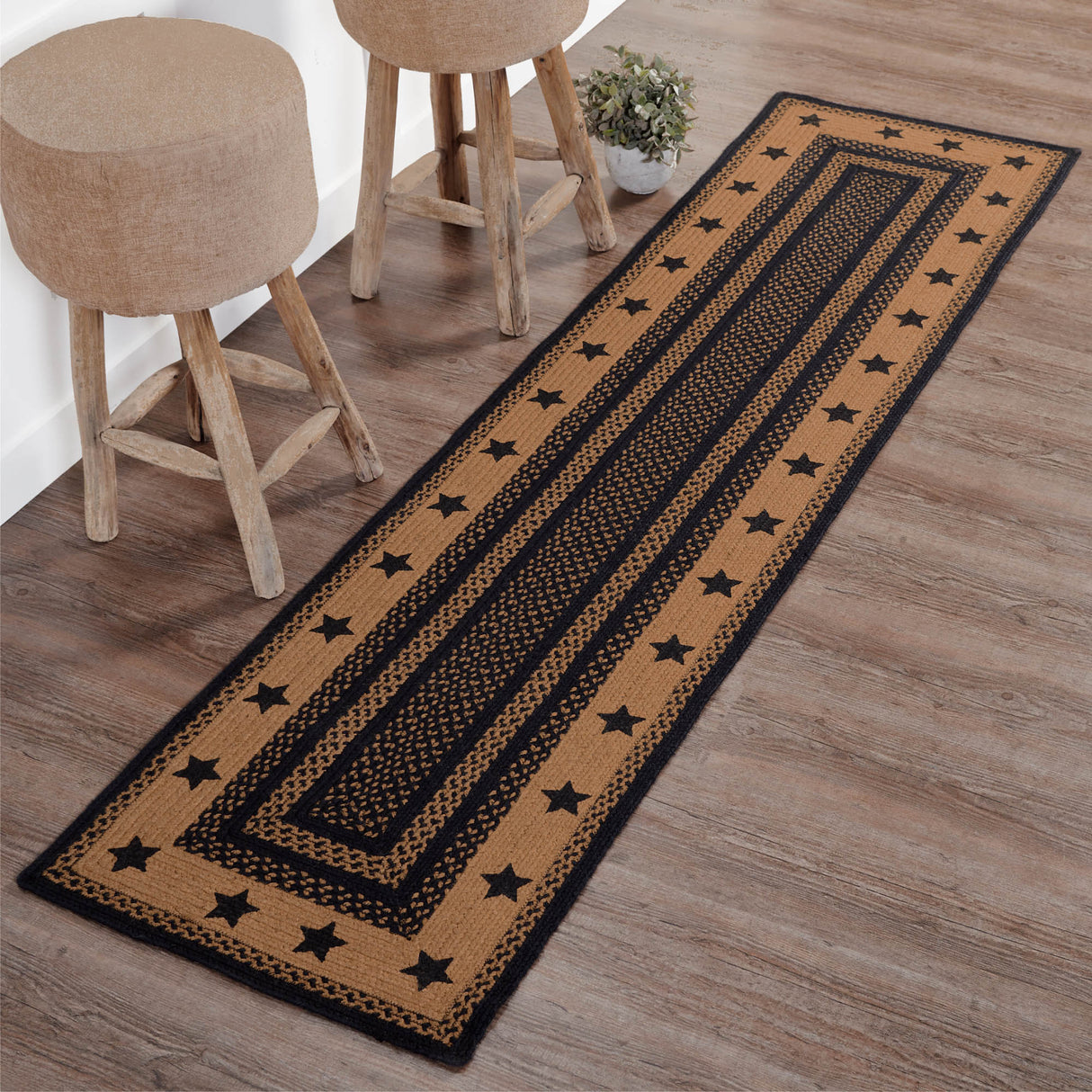 81346-Farmhouse-Jute-Rug-Runner-Rect-Stencil-Stars-w-Pad-24x96-image-5