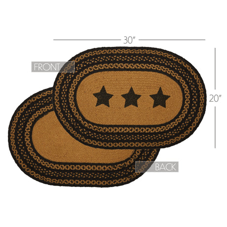 69426-Farmhouse-Jute-Rug-Oval-Stencil-Stars-w-Pad-20x30-image-1