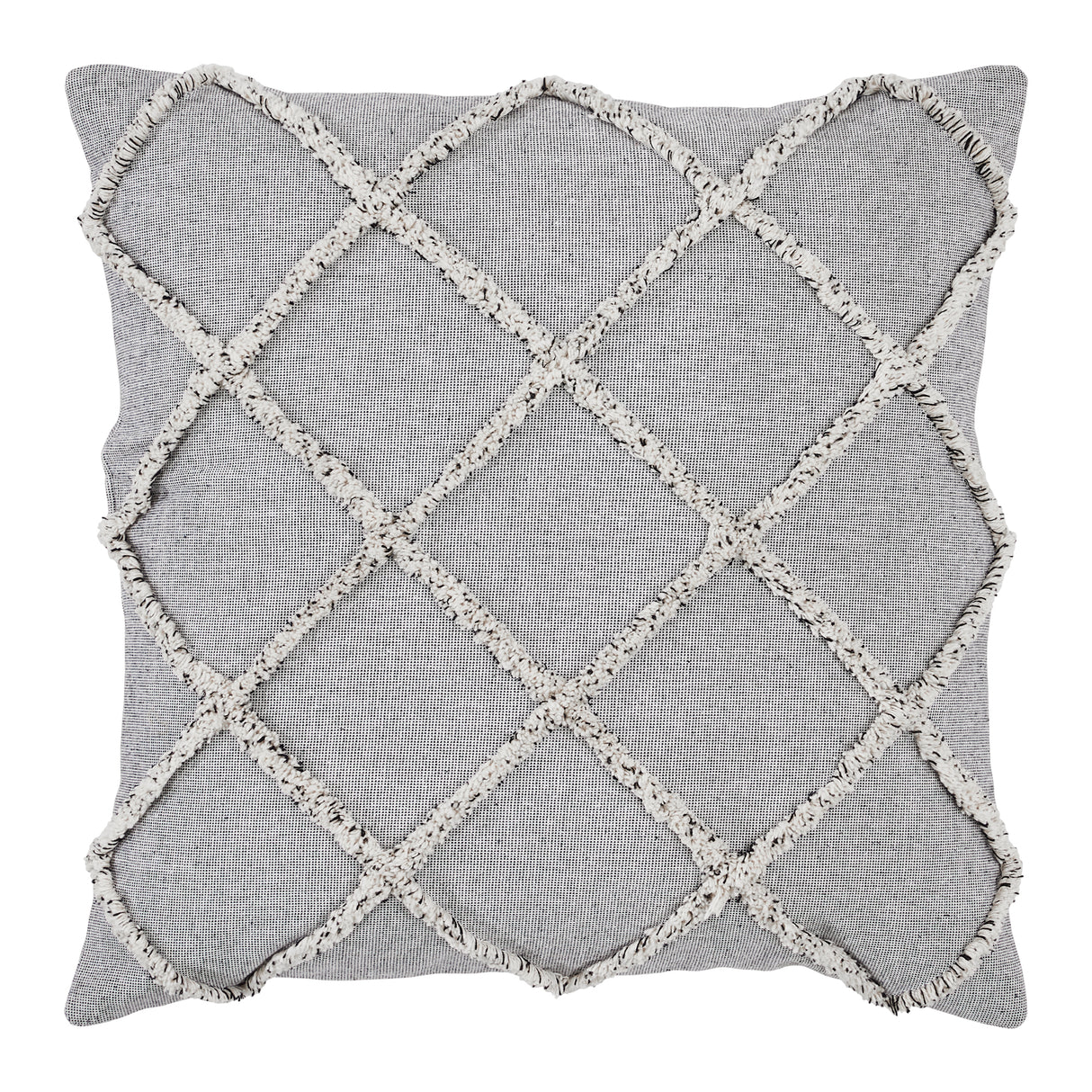 80510-Frayed-Lattice-Creme-Black-Pillow-Cover-20x20-image-5