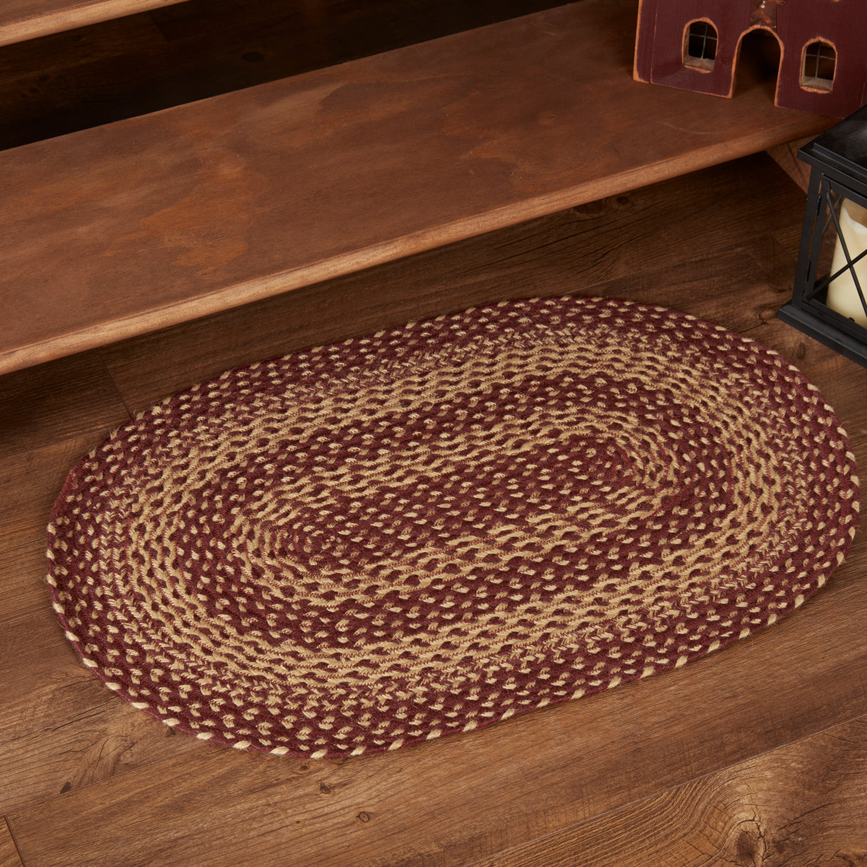 69692-Burgundy-Tan-Jute-Rug-Oval-w-Pad-20x30-image-9