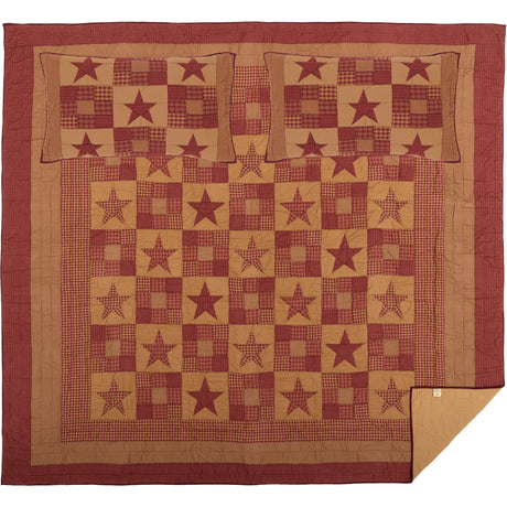 51725-Ninepatch-Star-California-King-Quilt-Set-1-Quilt-130Wx115L-w-2-Shams-21x37-image-4