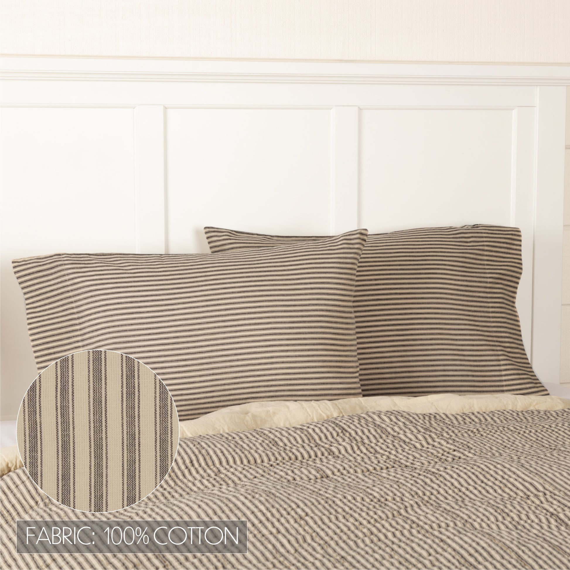 51935-Sawyer-Mill-Charcoal-Ticking-Stripe-Standard-Pillow-Case-Set-of-2-21x30-image-2