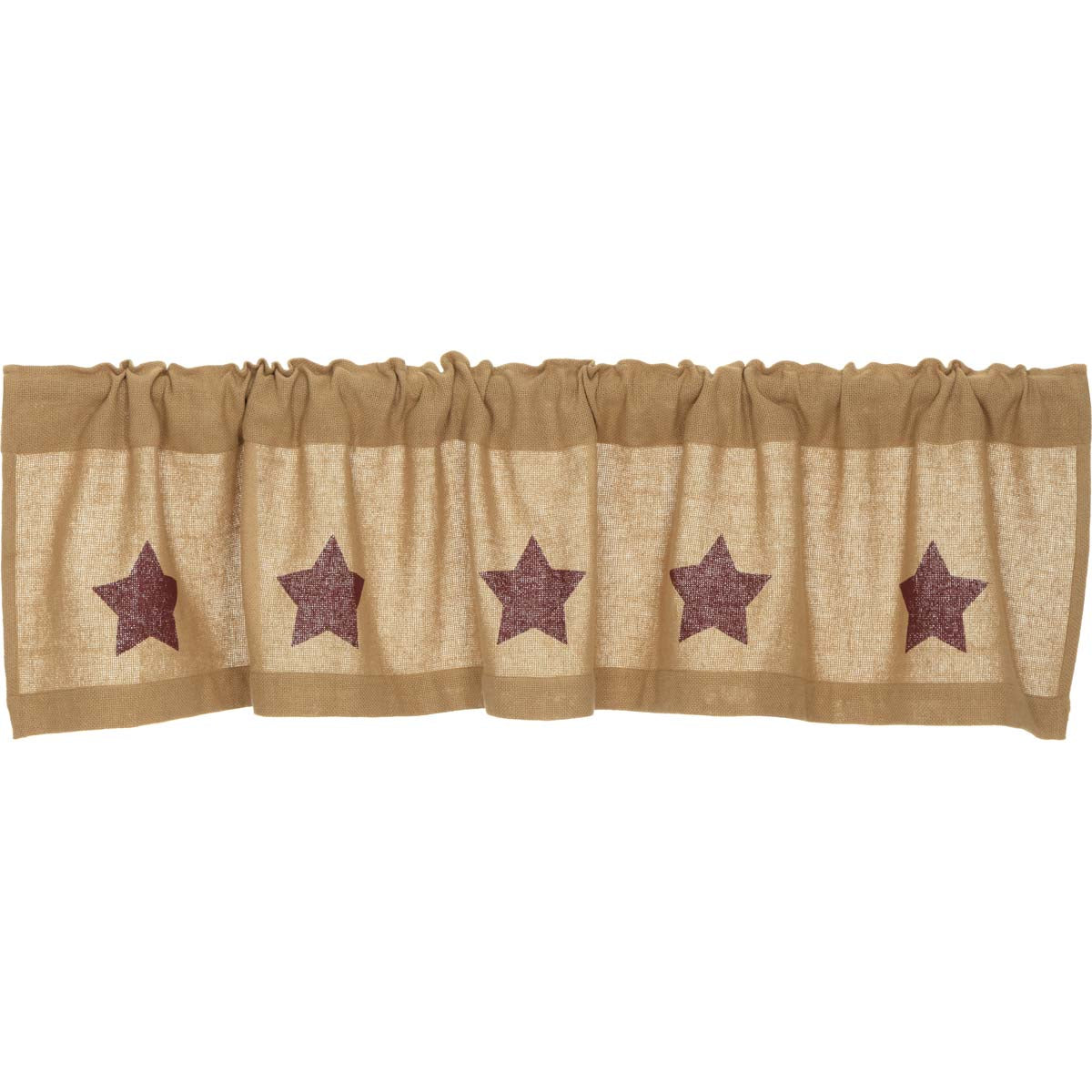 25920-Burlap-w-Burgundy-Stencil-Stars-Valance-16x72-image-2