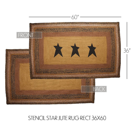 70716-Kettle-Grove-Jute-Rug-Rect-Stencil-Star-w-Pad-36x60-image-5