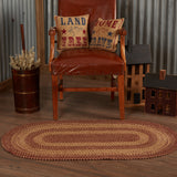 70708-Burgundy-Tan-Jute-Rug-Oval-w-Pad-27x48-image-4